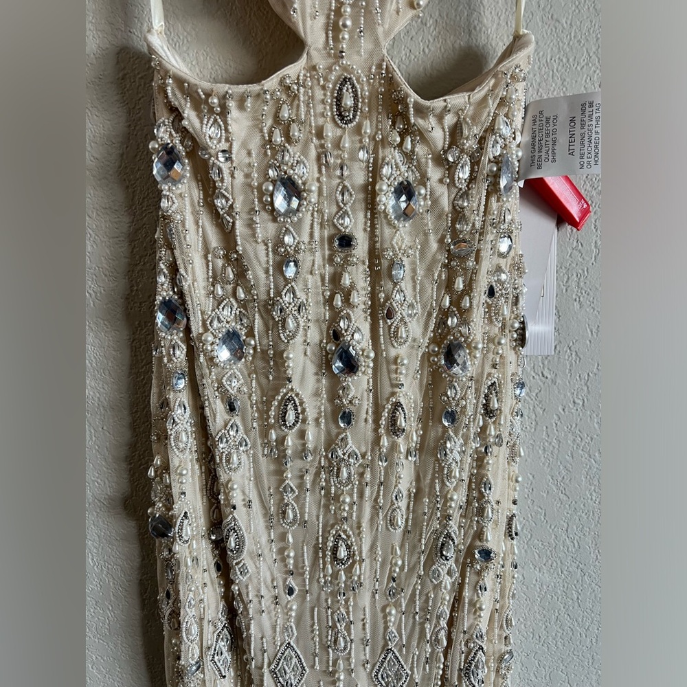 ⌛️ Captivating Mac Duggal Waist Cutout Back Slit Dress 👗#5740 - Picture 10 of 12